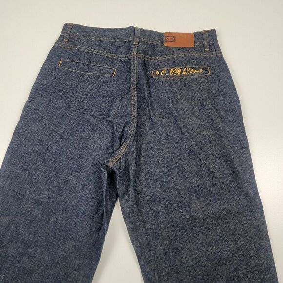 Vintage Y2K Ecko Untld Jeans Mens 34x30 Baggy Wide Leg Grunge Jnco Style Hip Hop - Picture 5 of 11
